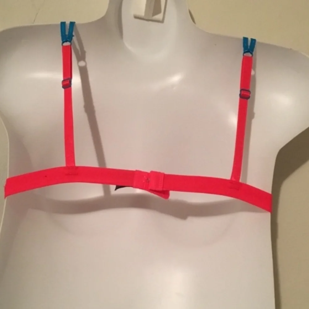 Pink & blue lace bralette size medium . New with tags - Picture 4 of 4